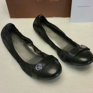 AUTHENTIC Coach Black Leather Ballet Flats